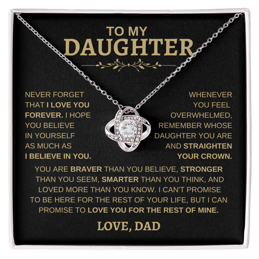 To My Daughter | Love Knot Necklace