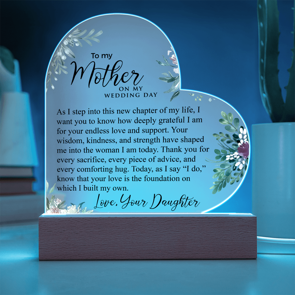 To My Mother | Acrylic Heart Plaque