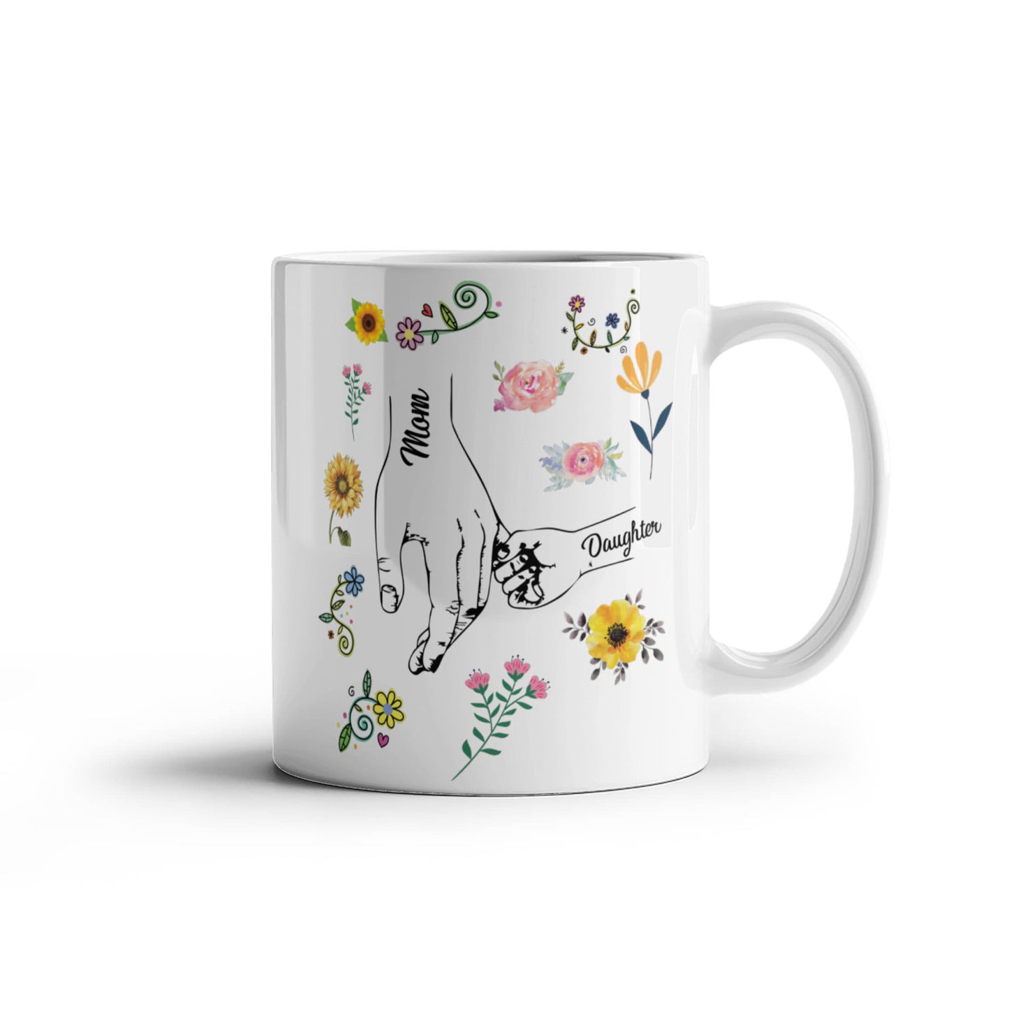 Mom & Daughter | White Ceramic Mug