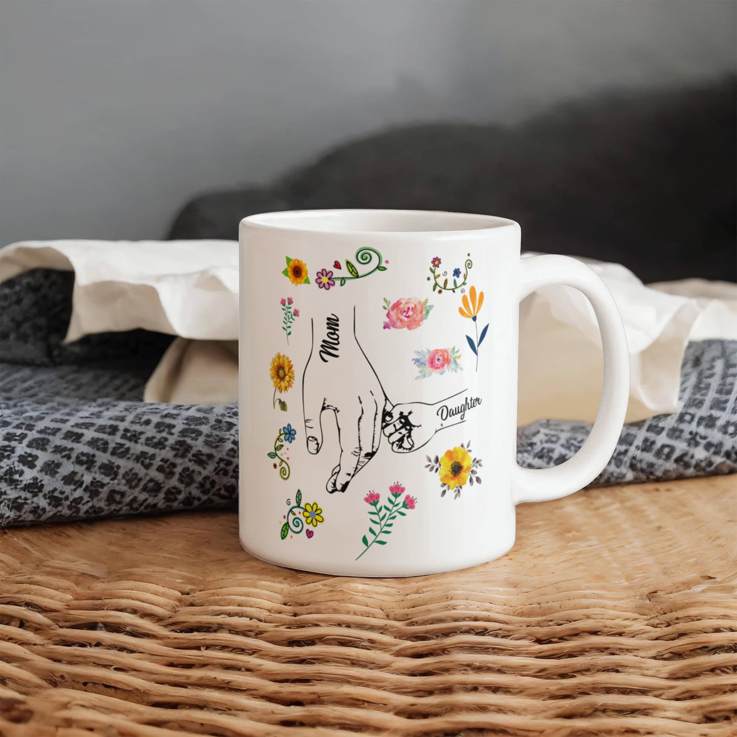Mom & Daughter | White Ceramic Mug