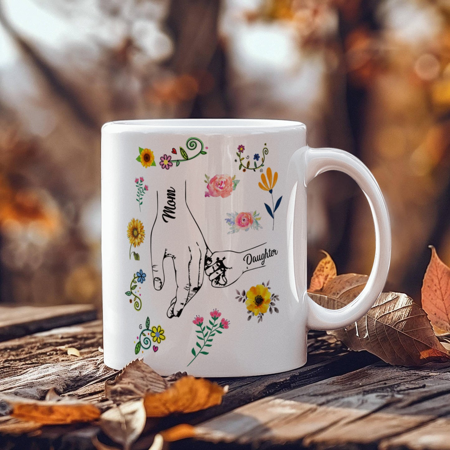 Mom & Daughter | White Ceramic Mug